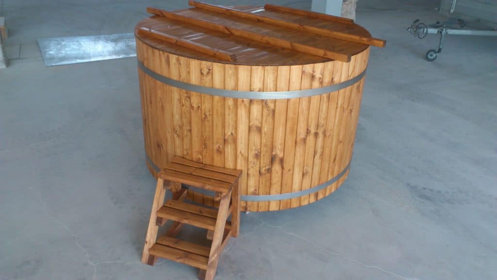 Holz-Badezuber ohne Innenwanne | Badezuber-Hottub | Holzbefeuerte